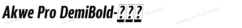 Akwe Pro DemiBold字体转换